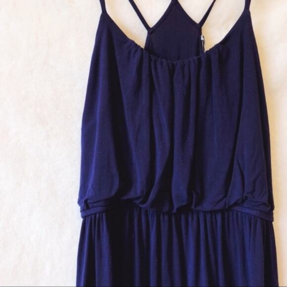LOFT Blue Strappy Midi Dress - Picture 4 of 11